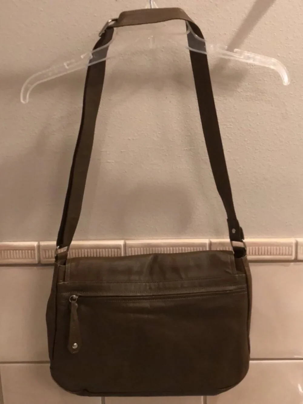 Vintage Longchamp leather flap carryall messenger satchel laptop shoulder bag